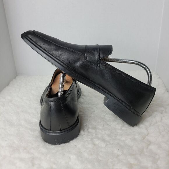 Bally Century Mens Shoes Size 7 E Goma Sole Black Leather Penny Loafers main image 8